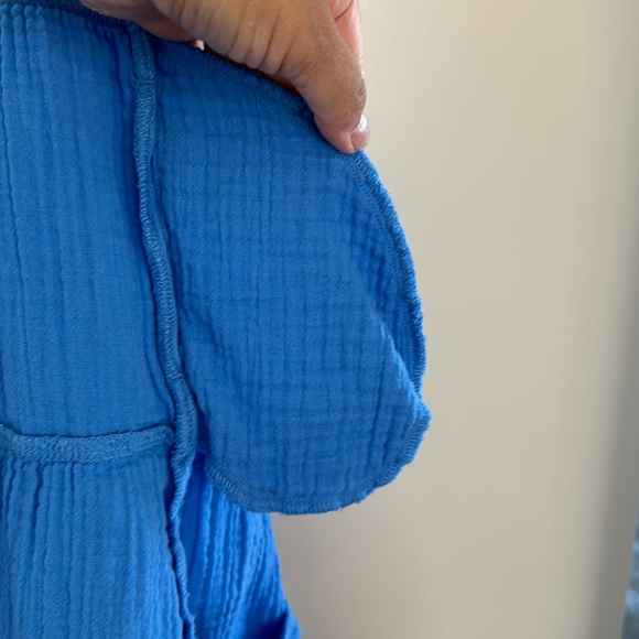 Girls Blue Sleeveless Dress with Pockets by Cat & Jack 100% Cotton - Picture 10 of 12